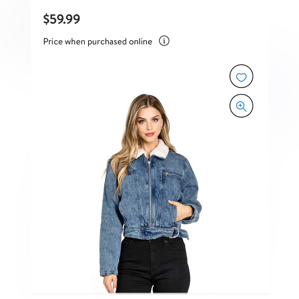 Love tree denim Sherpa jacket size S
